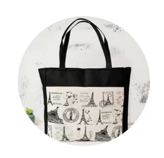 canvas bag large zipper bag shopping bag