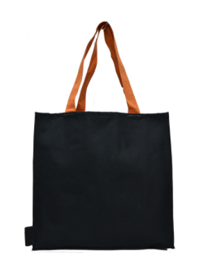 polyester tote bag with one small pocket