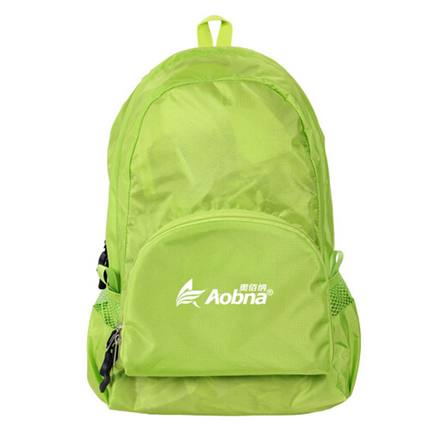 Foldable 420D polyester kids school backpack bag with a pouch