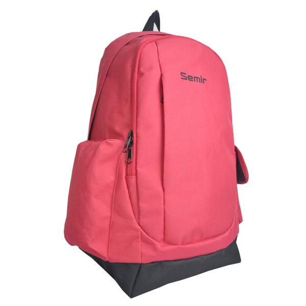 600D polyester material girls customized backpack bag with two side pocket