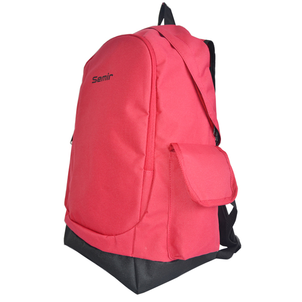 600D polyester material girls customized backpack bag with two side pocket