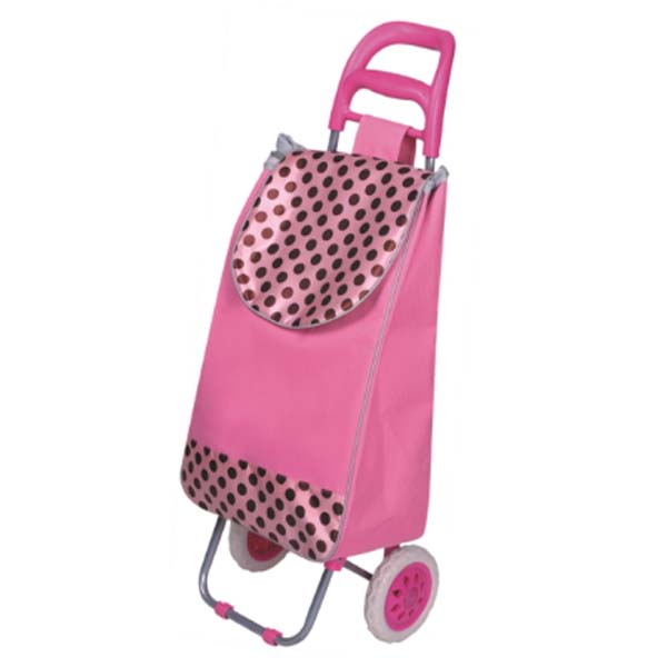 hot style folding luggage cart jacquard folding shopping cart