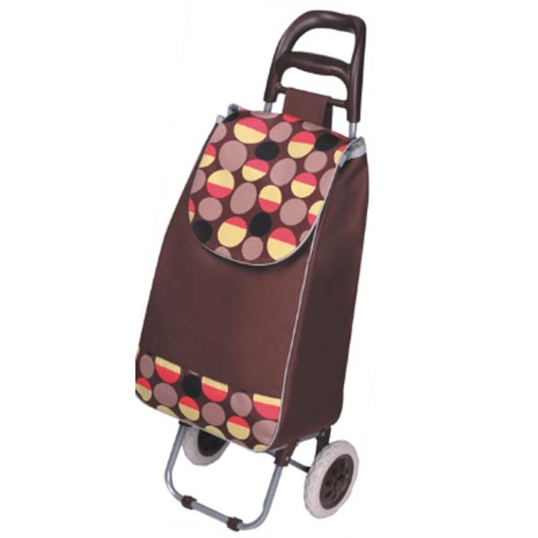 hot style folding luggage cart jacquard folding shopping cart