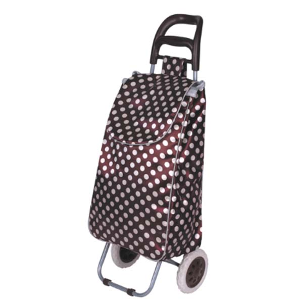 hot style folding luggage cart jacquard folding shopping cart