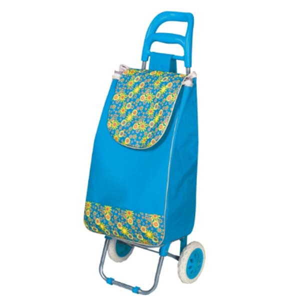 hot style folding luggage cart jacquard folding shopping cart