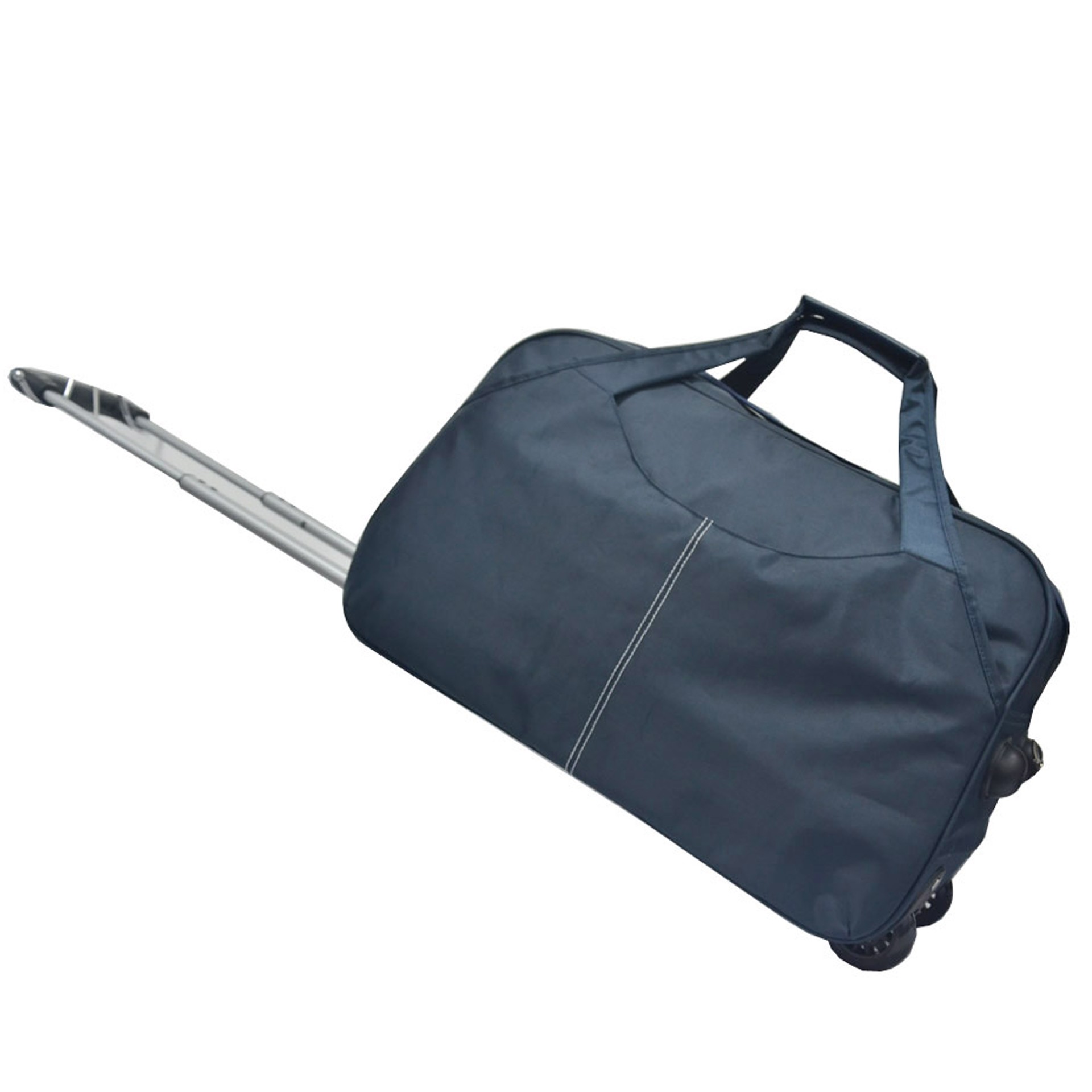 Foldable trolley shopping bag with two wheels