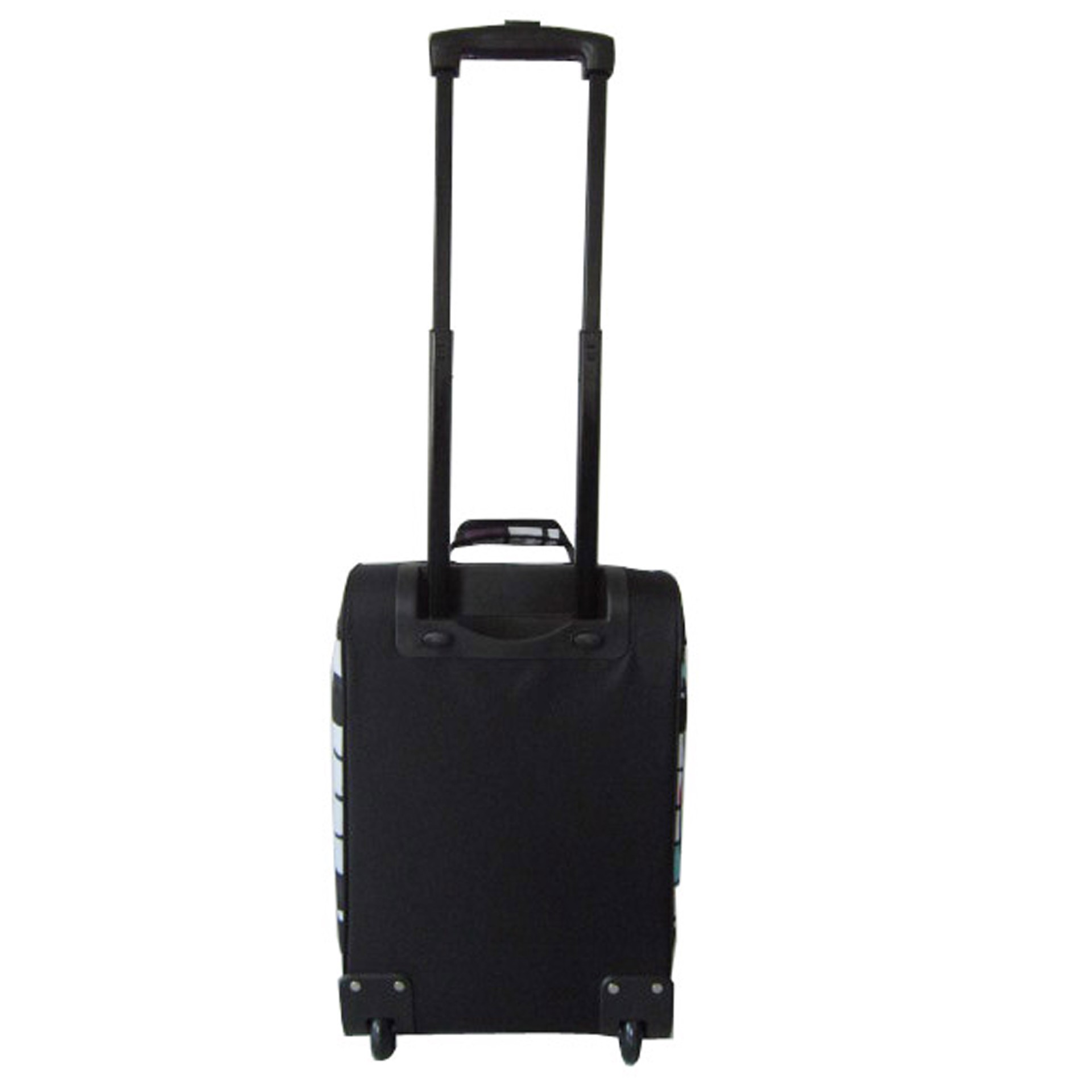 High quality fashionable 600D PVC flower printing suitcase trolley luggage wheel