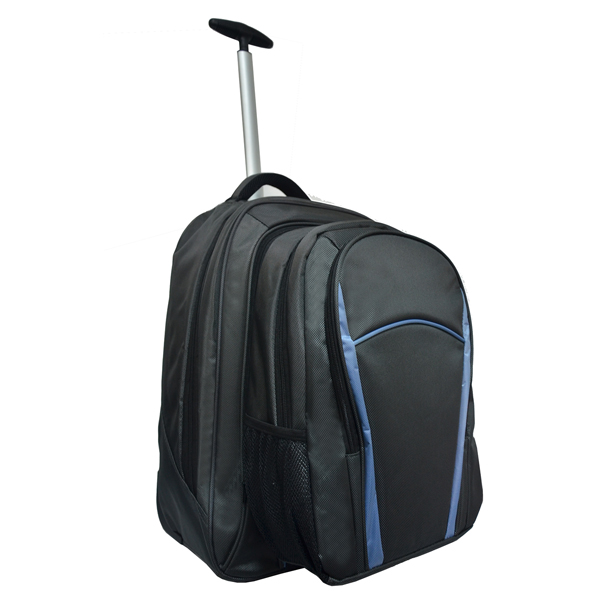 High quality fashionable 1680D polyester 2 in 1 detachable trolley bag with backpack