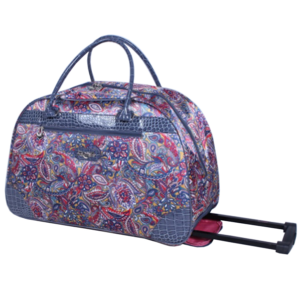 trolley travel duffel bag for lady with wheel