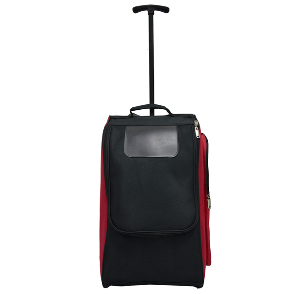 Fancy 600D polyester lady trolley rolling bag