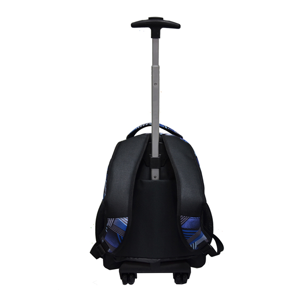 Cheap 600D polyester travel backpack wheels trolley school bags