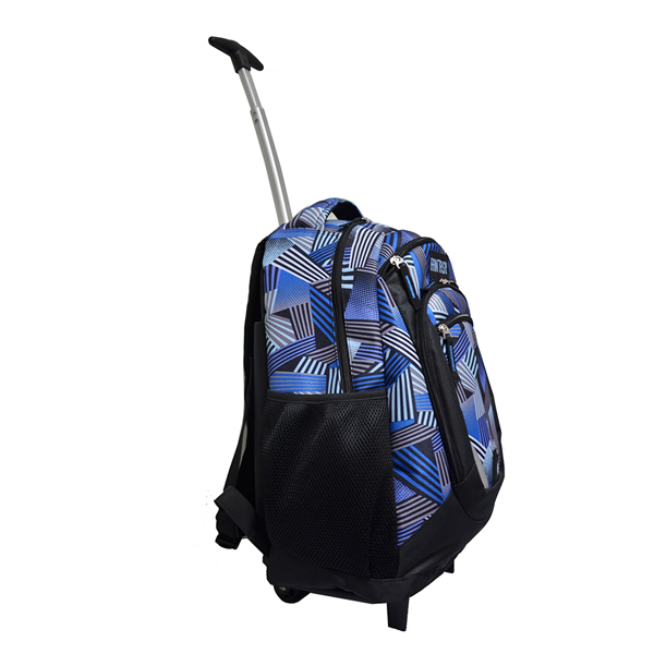 Cheap 600D polyester travel backpack wheels trolley school bags