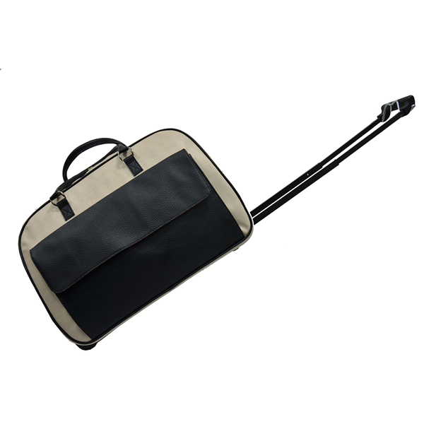 semi-PU premium buckle trolley luggage bags cases