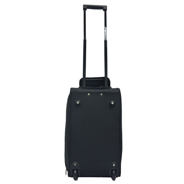 600D PVC black travel suitcase luggage trolley bags case