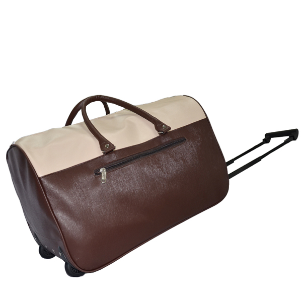 Epi PVC trolley travel luggage bag with 2 wheels