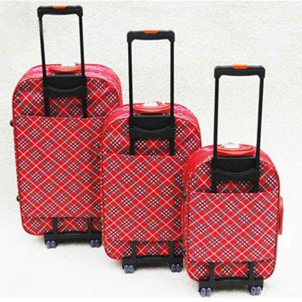 low moq fashion full printing woman girls 3 piece trolley luggage sets