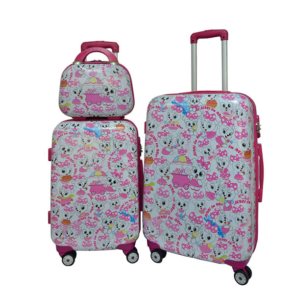 Hot sale cute girls wheeled luggage bag