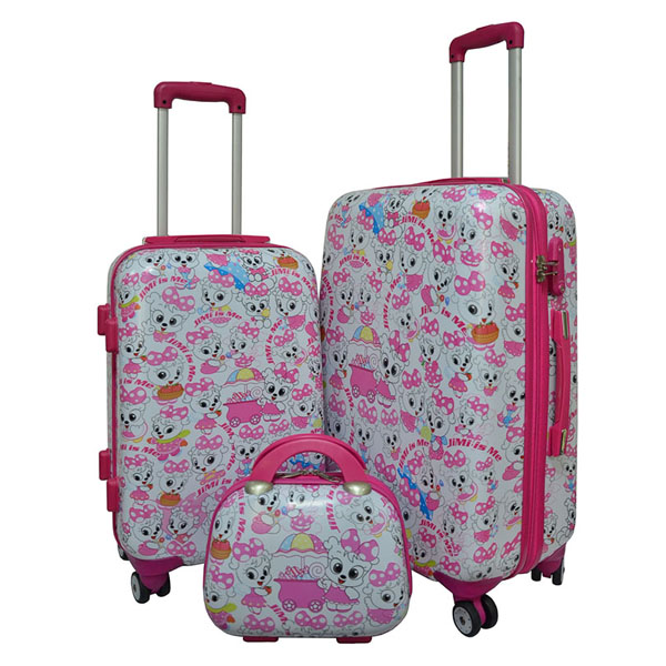 Hot sale cute girls wheeled luggage bag