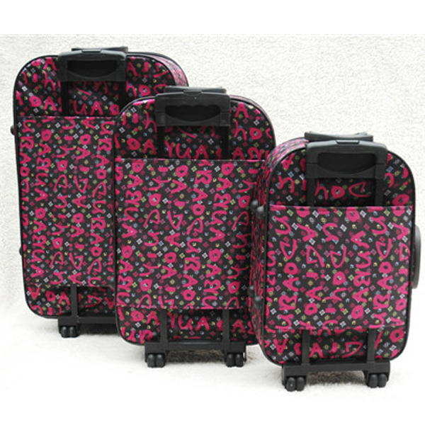 low moq fashion pu+EVA woman girls travel trolley luggage suitcases set