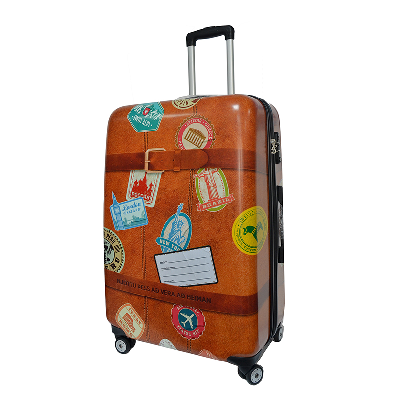 28 inch luggage bag leather trolley travel luggage bag