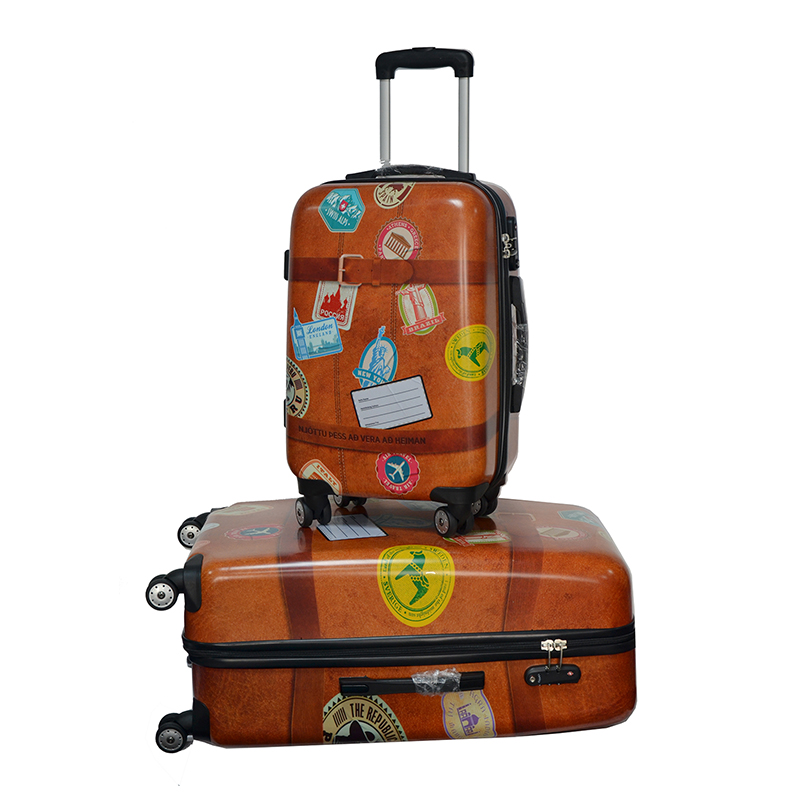 28 inch luggage bag leather trolley travel luggage bag