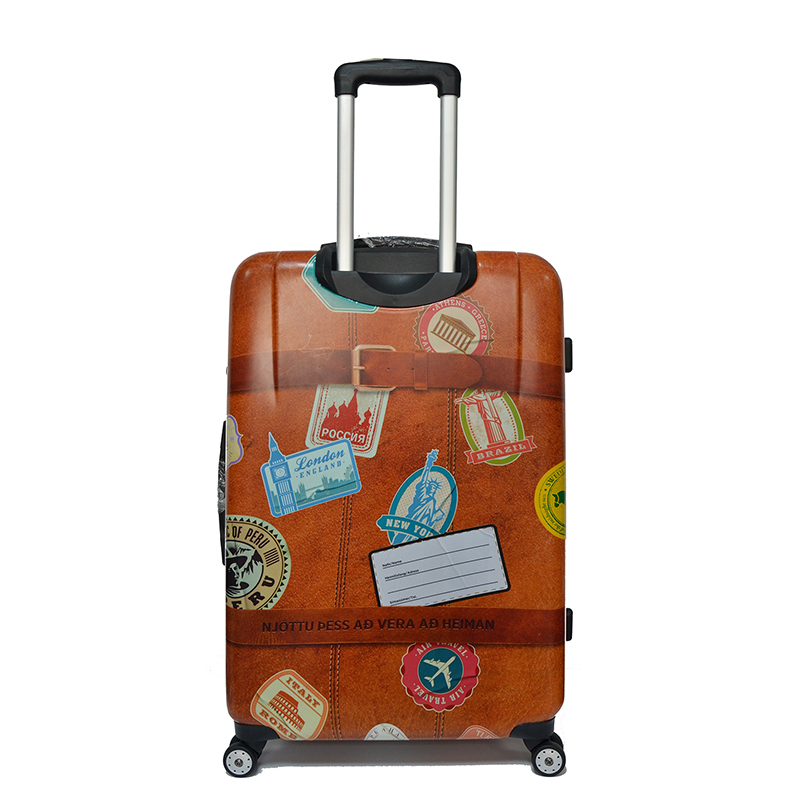 28 inch luggage bag leather trolley travel luggage bag