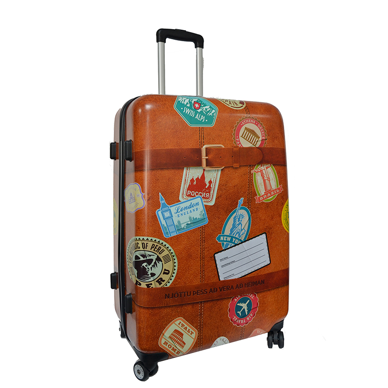 28 inch luggage bag leather trolley travel luggage bag