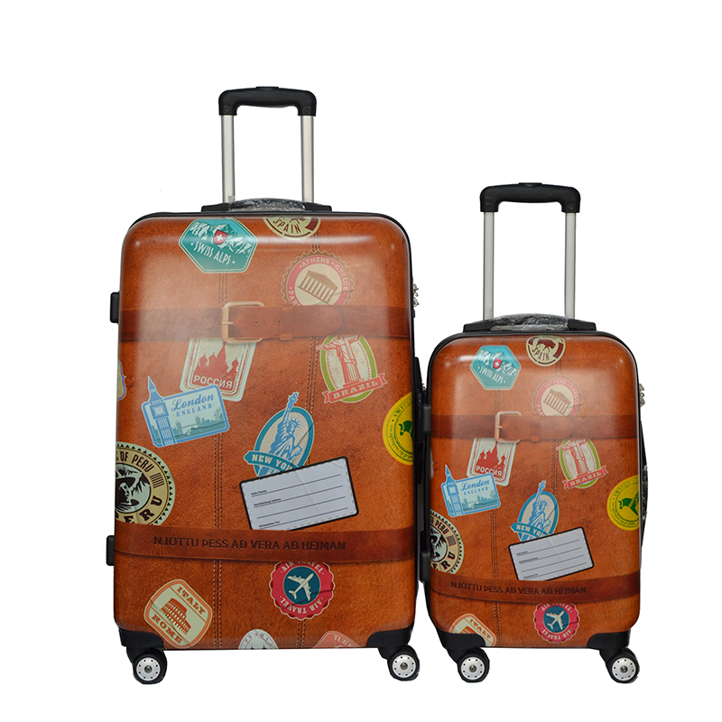 28 inch luggage bag leather trolley travel luggage bag