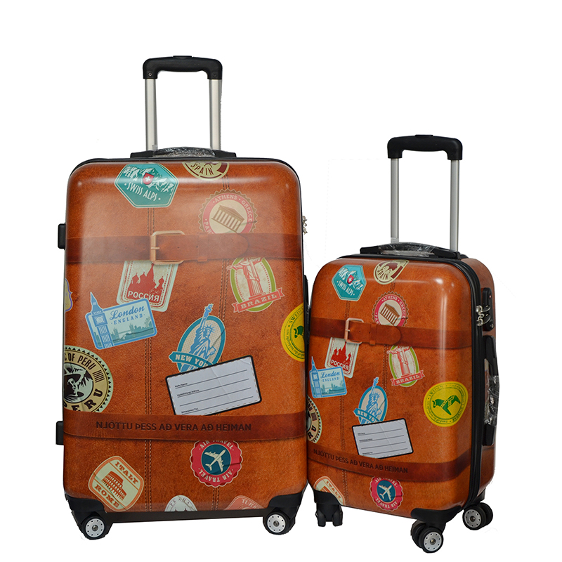 28 inch luggage bag leather trolley travel luggage bag