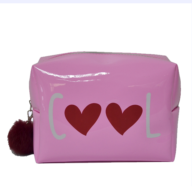 beautiful new design PU shiny cosmetic bags for girls