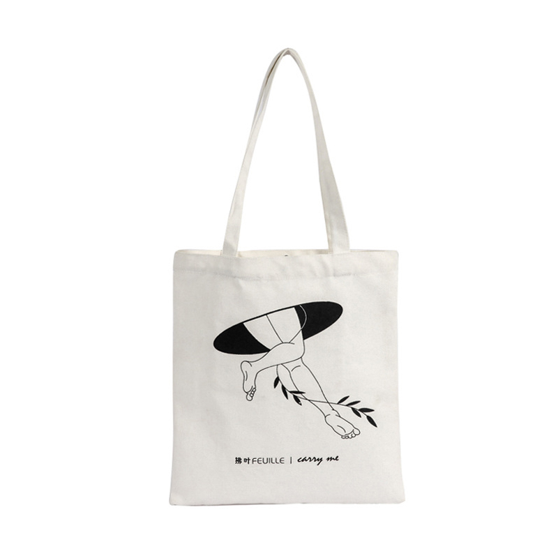 12 oz canvas fashion lovely printing woman girls tote bag custom logo