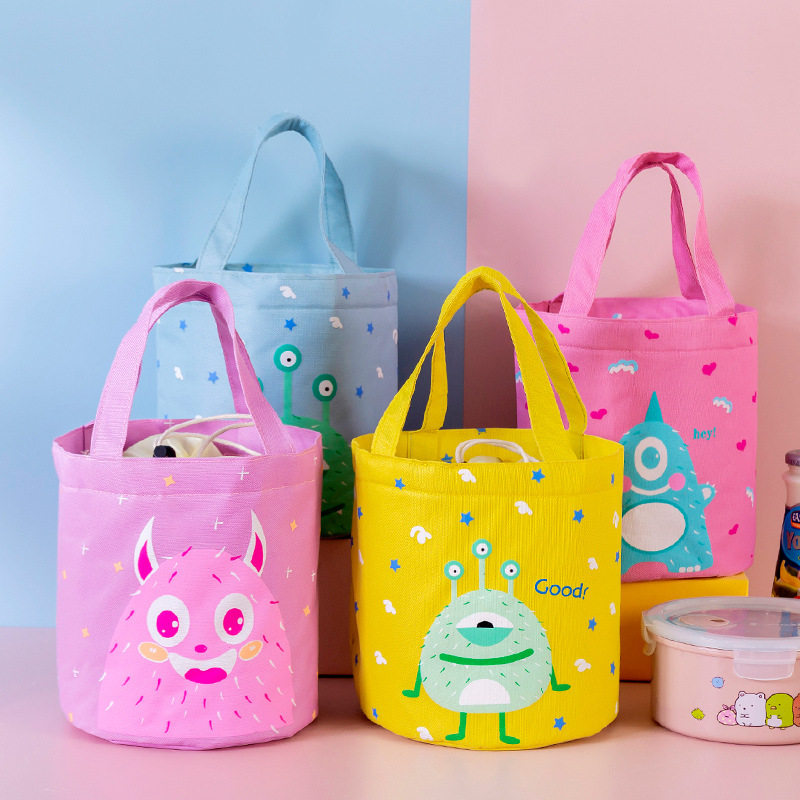 Convenient drawstring design handle thermal cooler lunch bag for kids/DQ05-109