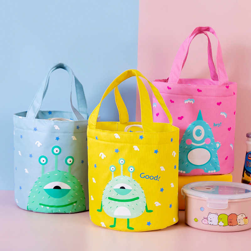 Convenient drawstring design handle thermal cooler lunch bag for kids/DQ05-109