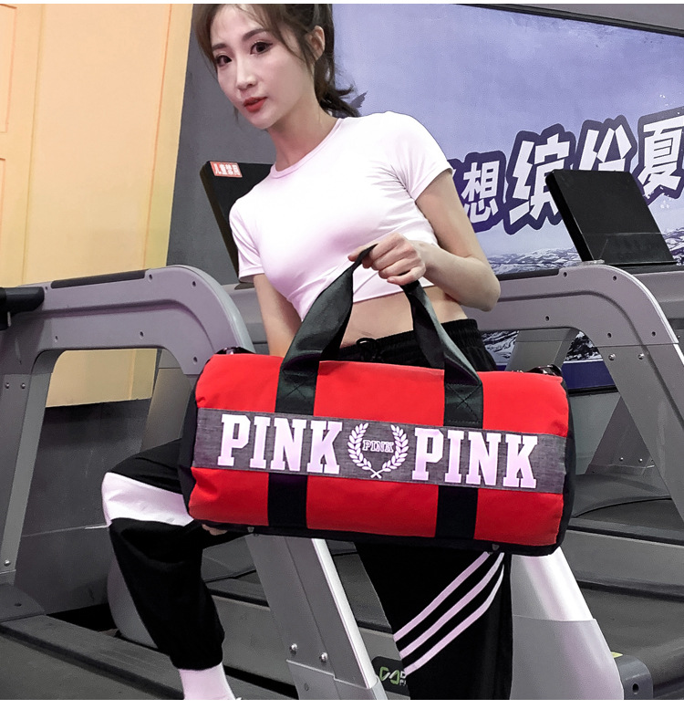 2021 OEM Fitness Yoga Bag Waterpproof Travel Duffel Bag For Women And Men Large Capacity Pink Overnight Bag/DQ07-106