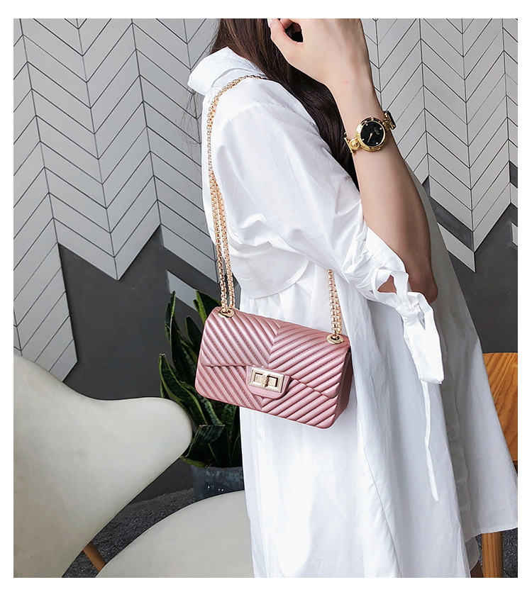 2021 Wholesale Women Trendy Fashion Gender Environment Silicone Square Crossbody Shoulder Bag Candy Color Handbag/DQ03-154