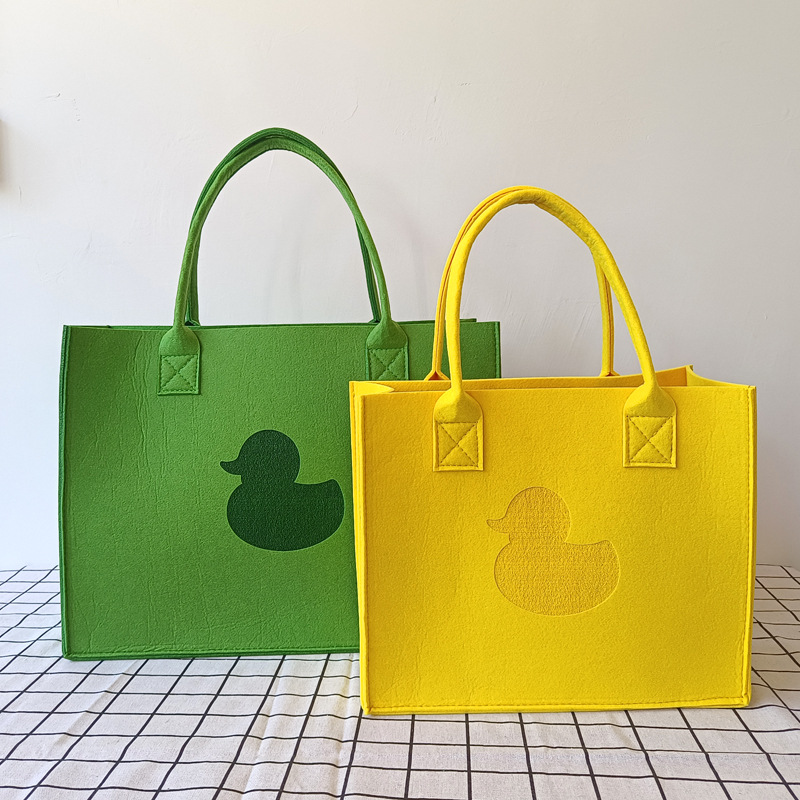 Wholesale Fashion Tote Felt Bag Casual Simple Large Capacity Shopping Bag Advertising Promotional Gift Recycled Bags