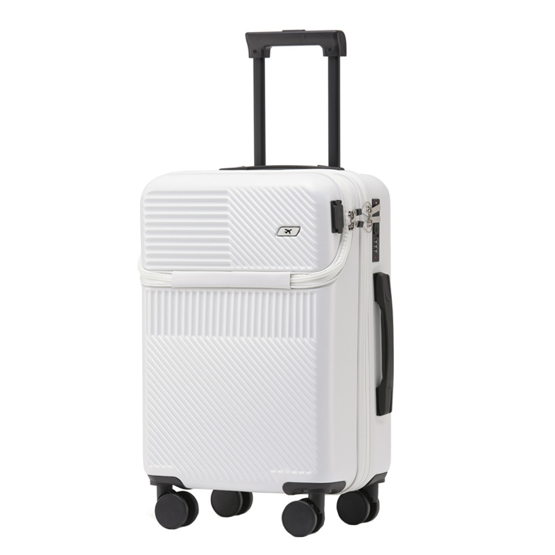 Front opening trolley box, universal wheel travel box, 24 inch password box, 20 inch boarding case, zipper, lightweight luggage