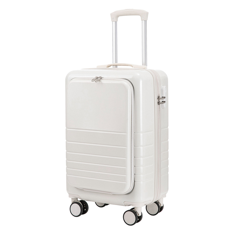 Large capacity luggage female front open lid trolley case 20 inch male boarding code luggage universal wheel travel suitcase