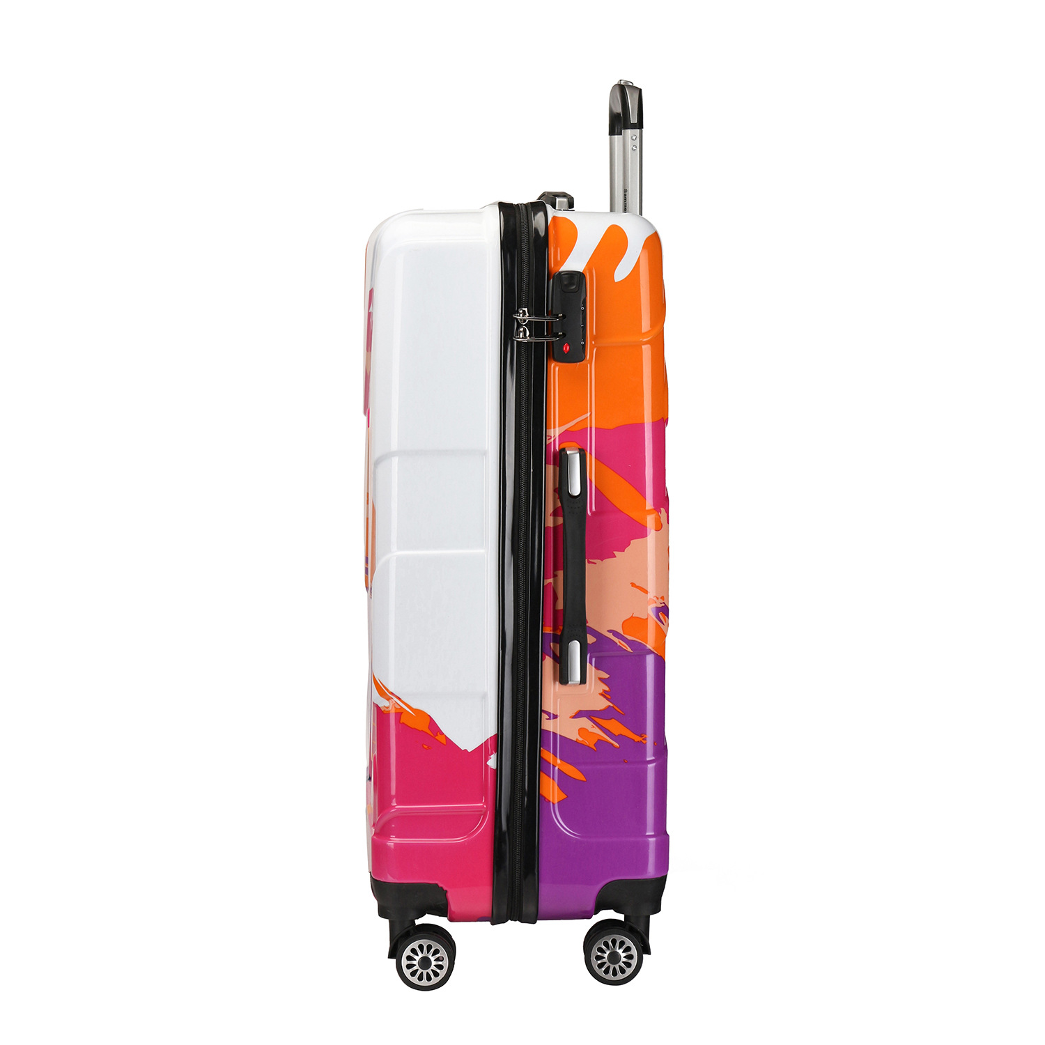 abs trolley case with logo travel luggage Luggage foreign trade luggage 3 pieces set